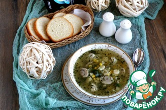Суп с куриными кнелями