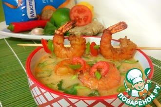 Суп с морепродуктами и рисом