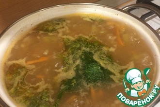 Рассольник с перловкой и томатной пастой