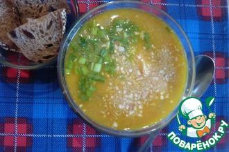 Суп с рисом и арахисовой пастой