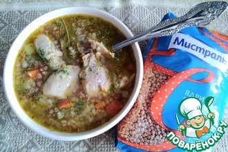Гречневый суп с курицей