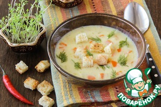 Суп с плавленым сырком и карри