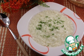 Рисовый суп с адыгейским сыром