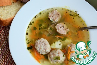 Суп с мясными ёжиками