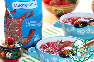 Свекольный суп с гречкой