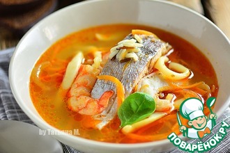 Рыбный суп с морепродуктами