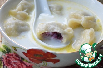 Молочный суп с варениками