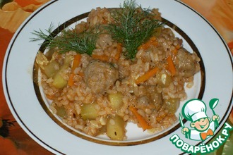 Рагу из кабачков с фрикадельками