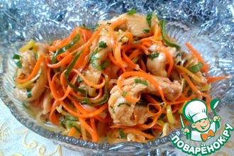 Хе из куриной грудки с овощами