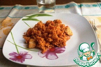 Курица с булгуром и болгарским перцем