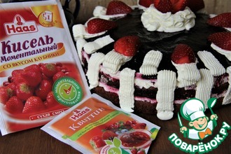 Летний торт "Красное и черное"