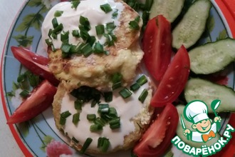 Кабачковые оладьи с творогом