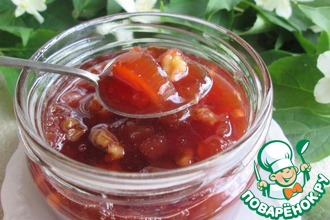 Варенье из ревеня с грецкими орехами