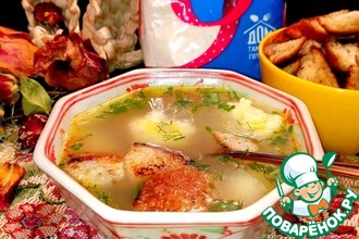 Бульон с клёцками из манки