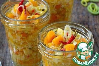 Пряный тыквенный суп с кус-кусом
