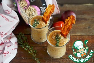 Фасолевый суп-пюре с хрустящим беконом