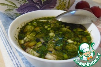 Постная окрошка с горохом