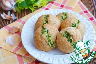 Овсяные булочки с чесноком и петрушкой