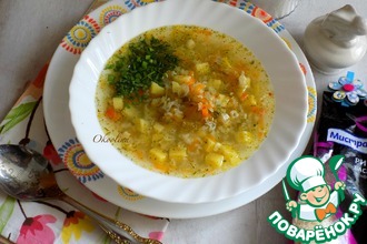 Постный рассольник с рисом