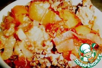 Гречка быстрая с мясом и лечо