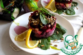 Свекольный салат со шпинатом и рисом