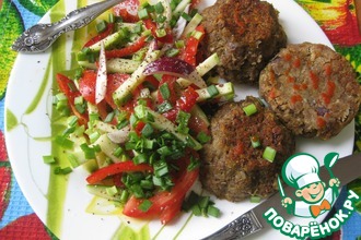 Котлеты гречнево-чечевичные с овощами