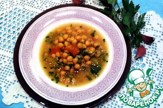 Нут с перцем, чесноком и петрушкой