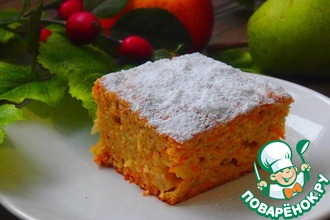 Морковно-грушевый пирог
