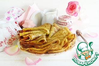 Блины с ряженкой на кипятке