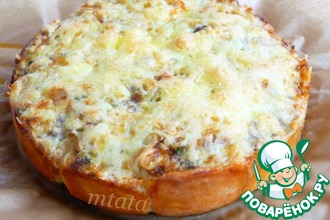 Мясной пирог из рулетиков