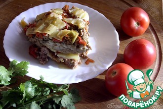 Баклажаны с мясом и овощами