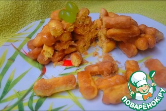 Десерт из домашних кукурузных палочек