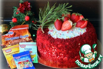 Рождественский торт с ромовым крем-чизом