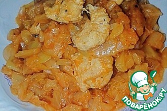 Индейка тушеная с капустой