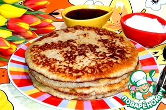 Блины с кедровыми орешками и хлопьями