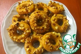 Бананово-медовые колечки с орехами