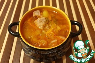 Суп картофельный с кимчи