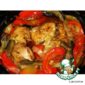 Куриные бедра, запеченные с овощами в "рукаве"