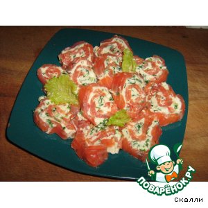 Рулет из красной рыбки
