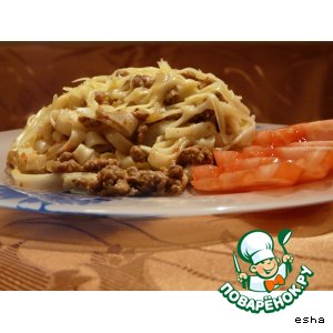 Лапша с итальянским соусом (по мотивам болоньеза)