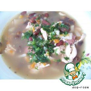 Суп с фасолью и грибами