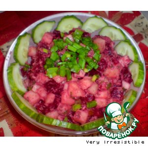 Салат со свеклой и тунцом