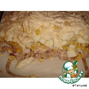 Салат из копчeной курочки