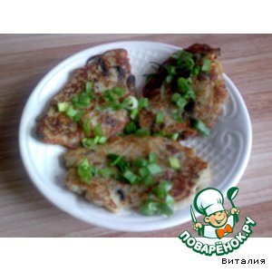Картофельно-грибные оладьи