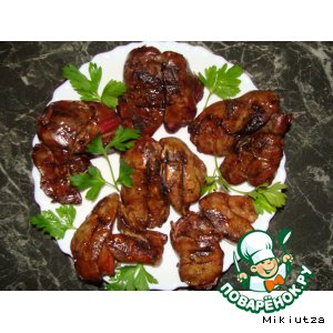 Куриная  печень жареная