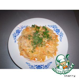 Тушеная капуста с рисом
