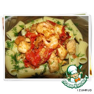 Курица с креветками