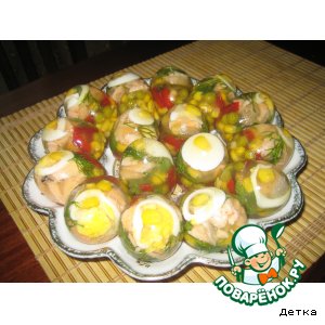 Яйца "Морской коктель"