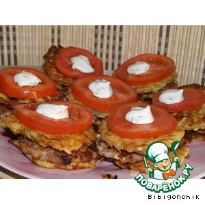 Кабачковые пирожки с мясом
