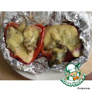 Перец фаршированный с грибочками
